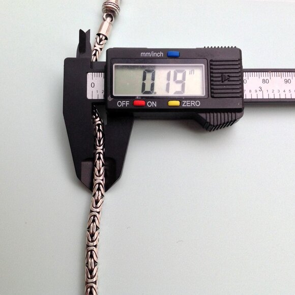 Sterling Silver 925 Byzantine Bracelet w Barrel Clasp 7.5" - Picture 14 of 15